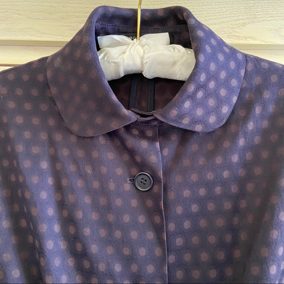 BCBGMAXAZRIA Polka Dot Dolman Bishop Sleeve Belted Jacket | Size XS - Picture 4 of 8